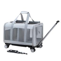 Portador de animais portátil com dois compartimentos, gaiola do carro, Pet Trolley Box, isolado, extragrande, portátil Dog Bag, Cat Bag, respirável, leve para transportar - Image 6