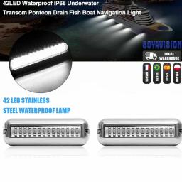 Luz de navegação subaquática para o barco, lâmpada de âncora popa, luzes de sinalização de barco marinho, 42 LED, 5 "Yacht, 2pcs - Image 3