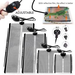 Répteis Aquecimento Mat com Controlador de Temperatura Ajustável, Almofada Quente, Incubadora para Lagarto, Turtle Aquarium, UE, EUA, Reino Unido, AU Plug, 5-35W - Image 1