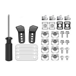 Kit de reparo do capacete de futebol Peças de reposição do capacete de hóquei Clips viseira, Parafuso porcas com chave de fenda, Chin Strap Adapter - Image 4