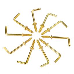 Latão Banhado Ganchos para Fixação de Móveis, Fastener Tool, Dresser Cup, L-Shaped Parafuso, Hanging Hangers, DIY, Casa, 20 Pcs, 1/2 ", 5/8" - Image 2