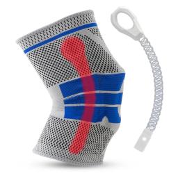 Joelheira com almofadas de silicone Protetor de compressão para esportes de fitness Basquete Voleibol Corrida【1PC】 - Image 3