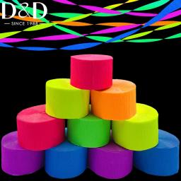 Adesivos de Festa Neon UV Glow in the Dark, Luz Negra Luminosa, Decoração Suspensa Brilhante, Casamento, Streamers de Aniversário, 4,5 cm, 25m - Image 1