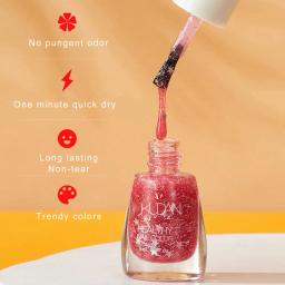 Nail Art polonês Glitter lantejoulas, secagem rápida Normal sem lâmpada, verniz fosco, de longa duração, à prova d'água, No-Bake - Image 3