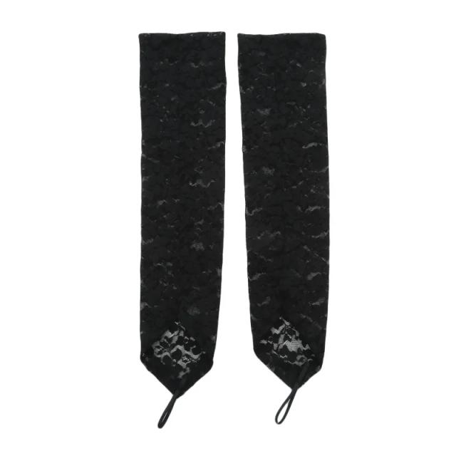 Luvas Longas Sem Dedos Renda Noiva Preto Branco Vermelho 40cm