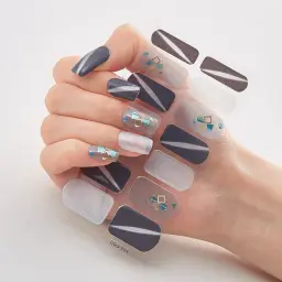 Cozimento de esmaltes grátis para mulheres, adesivo de design de arte, cobertura completa de unhas, adesivos coloridos, decoração - Image 4