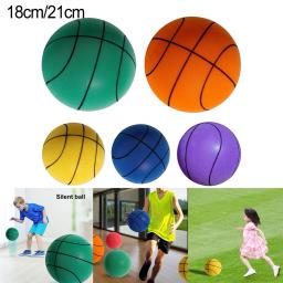 Espuma silenciosa de basquete para crianças, bola de esportes indoor, brinquedos mudos ao ar livre, salto silencioso, bebê, 21 cm, 18cm, 1pc - Image 2