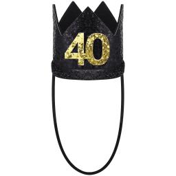 Tiara de chapéu de aniversário para homens 40th decorações chapéus de festa presente adultos homem - Image 1
