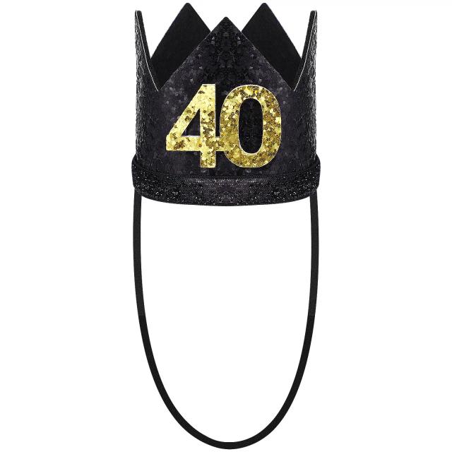 Tiara de Chapéu de Aniversário para Homens - Decoração e Presente Ideal para Festa de 40 Anos
