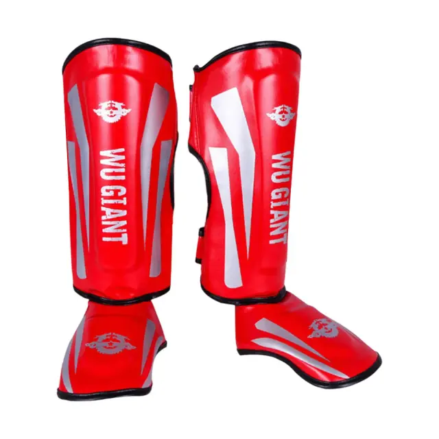 Caneleiras Ajustáveis Antiderrapantes para Proteção em MMA, Muay Thai e Kung Fu