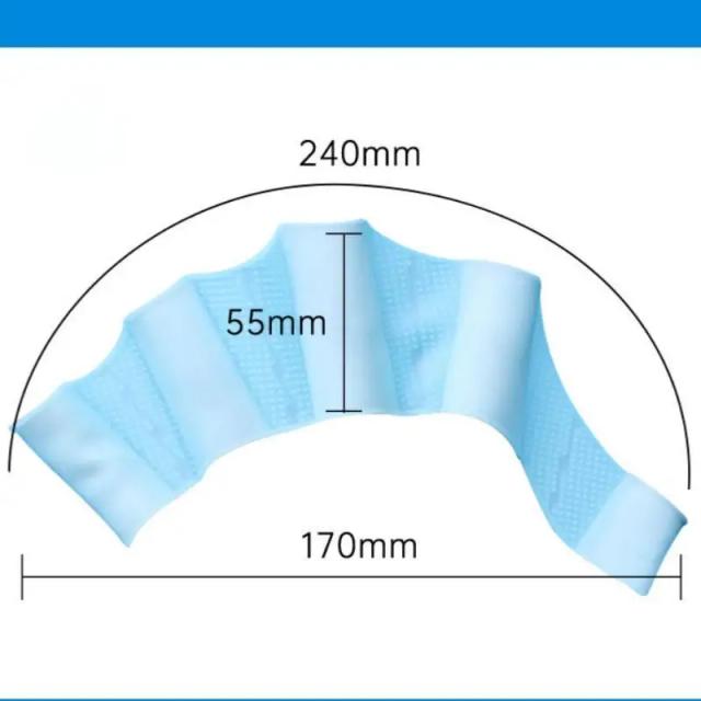 Nadadeiras de Silicone Unissex com Luvas de Dedo para Treinamento e Esportes Aquáticos