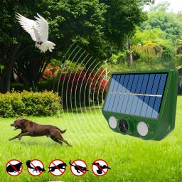 Ultrasonic Solar Repelente Animal Powered, Recarregável Jardim Deterrent, Yar Farm ao ar livre, Gato e cão - Image 2
