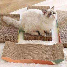 Papelão versátil Cat Scratcher, Papel ondulado resistente ao desgaste, Safe Harmless Kitten Coçar Board, 1 pc - Image 2