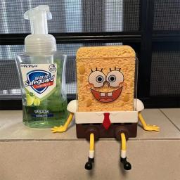 Bob Esponja SquarePants Escova De Lavagem De Prato, Suprimentos De Cozinha, Rack De Drenagem, Pratos De Limpeza Escovas, Esfoliante Reutilizável, Esfregão - Image 1
