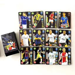 Cartões estrela de futebol dourados e prateados para fãs, coleção de cartas comerciais de futebol puro, TCG, presentes infantis, jogo de fãs, coleção de fãs, 2024 - Image 1