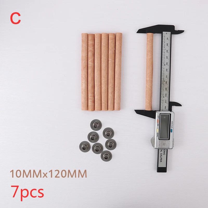 Conjunto De Pavios De Vela De Madeira, Tubo Redondo, Natural Sem Fumaça, Núcleo De Vela De Madeira, Cilíndrico Com Base, DIY Candle Making, Artesanato, 10 Pcs - Image 1