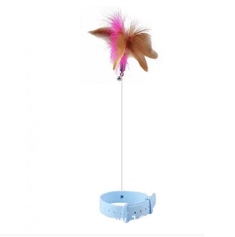 Brinquedos interativos para gatos, Quebra-plumas engraçadas, Vara com Bell, Coleira de animais, Gatinho Jogando Varinha, Brinquedos de treinamento para gatos, Suprimentos - Image 1