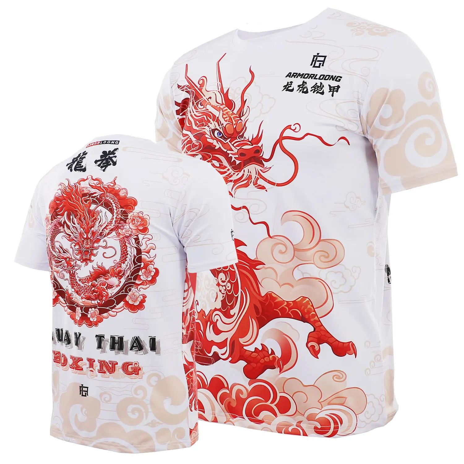 Jujutsu-Muay Thai Fighting Club Sportswear Set para crianças e adultos, shorts de treinamento de manga curta, MMA Fitness Boxing Dragon Year - Image 1