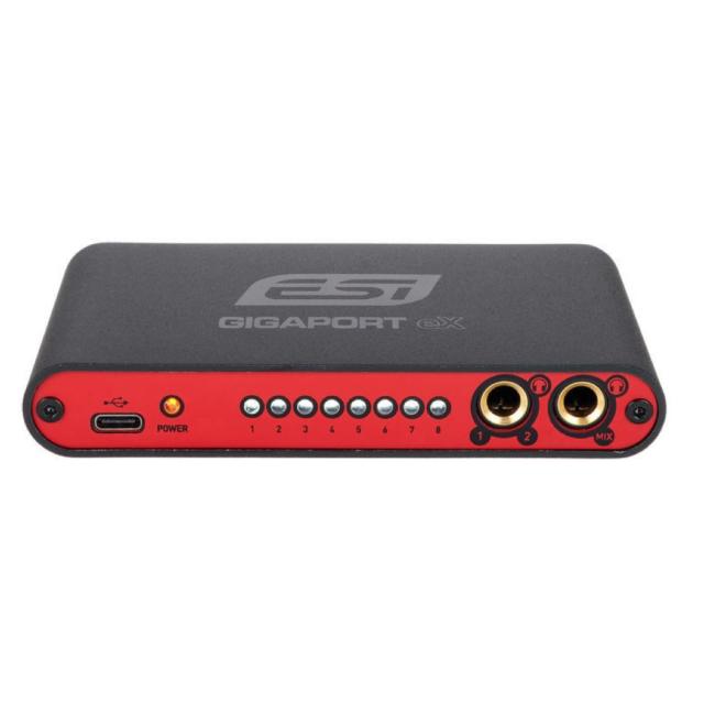 Placa de Som Profissional ESI Gigaott EX: Interface de Áudio USB HiFi DJ com 24 bits, 192kHz e 8 Saídas