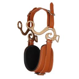 Ajustável hackamore cavalo bit couro marrom inglês ocidental brida acolchoada nariz curb corrente equestre equitação equipamentos esportivos - Image 3