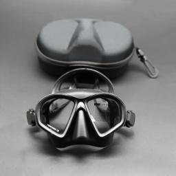 Vidro Temperado Freediving Máscara com Camera Mount, J-Type Snorkeling Set, Snorkel Dobrável - Image 2