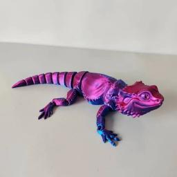 Estatueta camaleão articulada, 3D modelo impresso para brinquedos pequenos das crianças e coleção Hobbyist, cor gradiente - Image 4