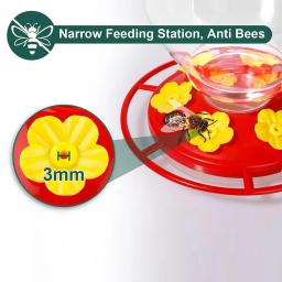 Ao ar livre pendurado hummingbird alimentador destacável à prova de vazamento pássaro alimentador recipiente comida para jardim quintal decoração - Image 5