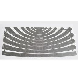 HASEGAWA-TRYTOOL Templet Set, Curva Régua, Template Stencil, Plastic Model Kits, Ferramenta para Modelos de Aeronaves Marcação, 2, TP-2 71102 - Image 2