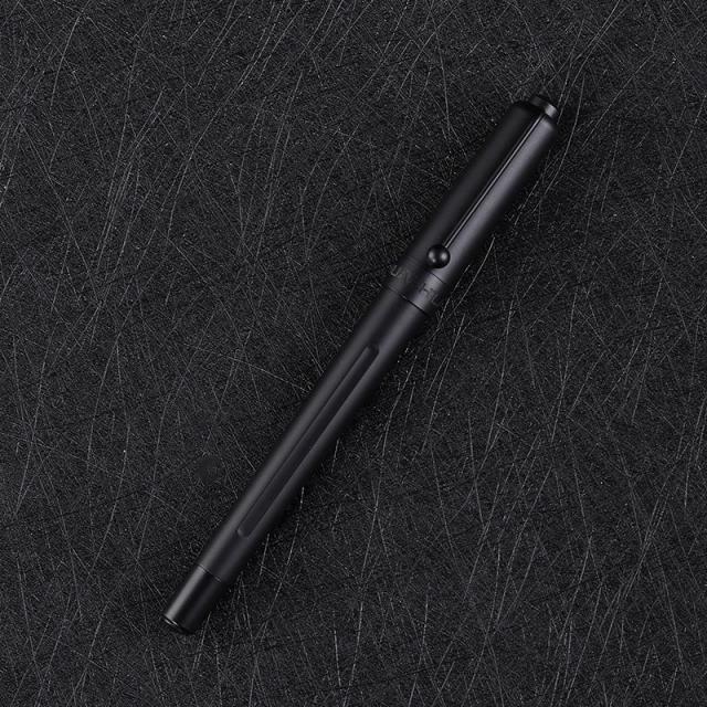 Nova Caneta Tinteiro Preto Fosco 0.28mm com Nib EF e Nib Curvo de 1.2mm - Ideal para Caligrafia e Escritório 2023