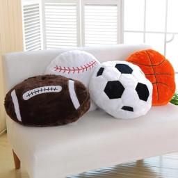 Basquete brinquedo de pelúcia para decoração, vida real bola, travesseiro, almofada, futebol, beisebol, rugby, decoração interior criativa, presente, 35 cm, 45cm - Image 3