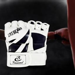 Luvas de mma metade dedo sparring grappling artes marciais esporte luvas de proteção engrenagem karate luta luva pontapé luvas de boxe - Image 5