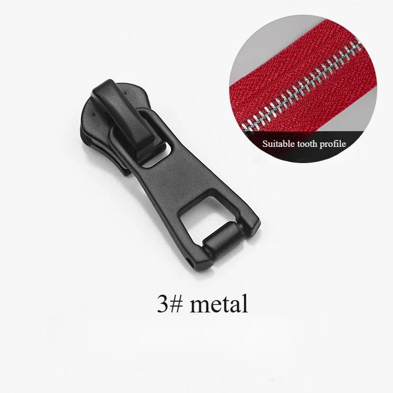 10 peças zíper preto, 3 tamanhos (3 # , 5 # , 8 # ) nylon e resina metálica, controle deslizante de zíper de mudança universal - Image 1