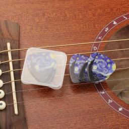 Conjunto de palhetas de guitarra, conjunto de 3 peças, 0,46mm, 0,71mm, 0,96mm, céu estrelado, acústico, elétrico, palheta, remo - Image 3