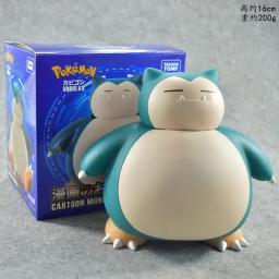 Pokémon Snorlax Money Box para crianças, figura em pé, sentado, brinquedo adorável, colecionáveis, presente de aniversário, 2 pose - Image 3