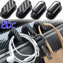 Ganchos pequenos invisíveis do carro, organizador do assento traseiro automático, gancho para bolsa, suporte de roupas, acessórios interiores, 4 pcs, 8pcs - Image 1