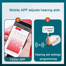 SIEMENS-Aparelho auditivo digital programável, aparelhos auditivos invisíveis, telefone celular, ajuste remoto, aparelho auditivo, 8 canais - Image 2