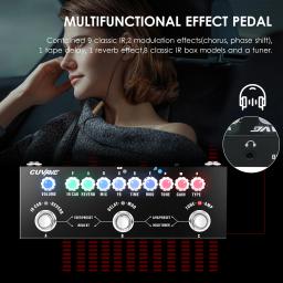 CUVAVE-Guitarra Elétrica Multifuncional Portátil com Leitor de Música Sem Fio, Pedal de Efeito Combinado - Image 4