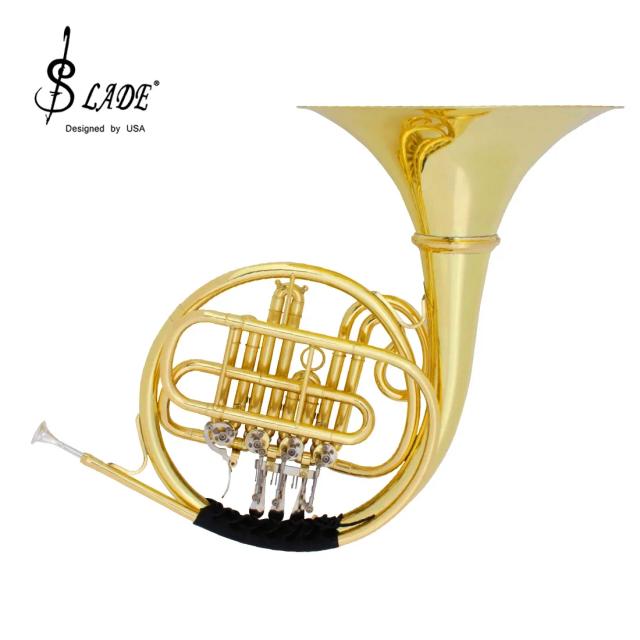 Chifre em Bb SLADE com Estojo para Instrumentos de Latão Profissionais - Modelo Golden Split com 4 Chaves