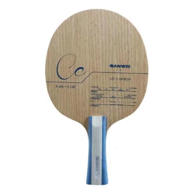 Original sanwei cc tênis de mesa lâmina 5 madeira + 2 carbono off ++ treinamento sem caixa raquete ping pong bat paddle tenis de mesa
