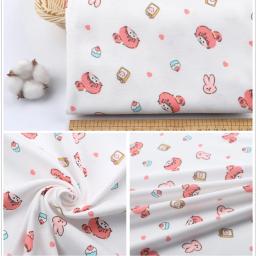 Alta qualidade macio puro algodão crianças impresso tecido de malha para desenhos animados crianças roupas cobertores diy tecido costura 185g/m2 tj9868 - Image 3