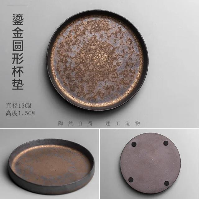Caneca de Cerâmica Vintage Japonesa com Esmalte Ferrugem para Café, Chá e Bebidas em Casa ou Escritório