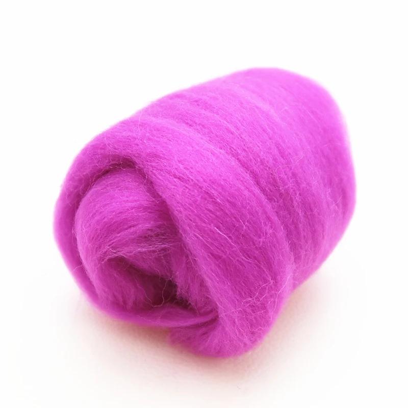 Fibra de lã para feltragem de agulha, feltragem úmida, Spinning artesanal, DIY Craft Materials, 200g, 66s - Image 1