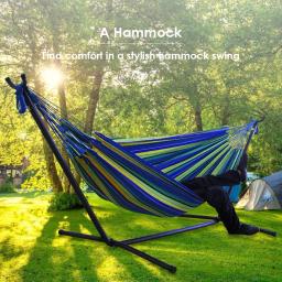 Rede lona para camping e caminhadas, pendurado cama, mobiliário de jardim - Image 5