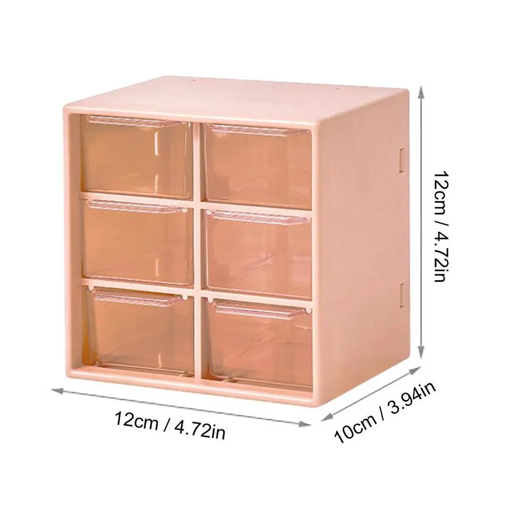 Caixa de armazenamento de mesa com gavetas Design de trilho deslizante empilhável Organizador de papelaria Caixa de exibição de jóias de grande capacidade - Image 1