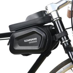 Capa dura para telefone, à prova d'água, reflexiva, grande capacidade, bolsa para tubo superior, mtb, estrada, bicicleta, bolsa para cabeça, feixe frontal - Image 2