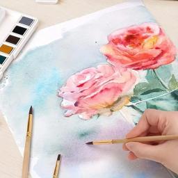 Pure 100% Algodão Aquarela Papel, Water Coloring Paint Paper, Artigos de Arte, Material Escolar, Em Branco 8K, A4, 140lb, 300g, 25 Folhas - Image 4