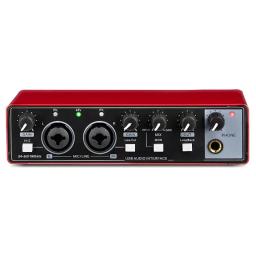 Interface de áudio profissional, equipamento de placa de som para guitarra elétrica, monitor, loopback, usb, estúdio externo, gravação ao vivo, 1pc - Image 1