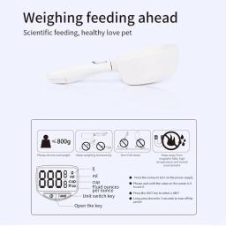 Tigela de alimentação digital para produtos para animais, colher medidora, alta qualidade, balança eletrônica para cão e gato, G, ml, xícara, oz, 800g, 0.1g - Image 6