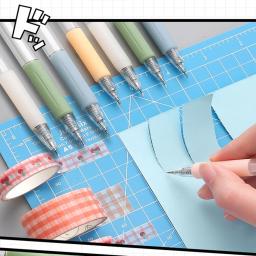 1 pçs retrátil hobby faca precisão artesanato ferramentas de corte de papel faca caneta faca utilitário caneta para cortar papel scrapbook - Image 6