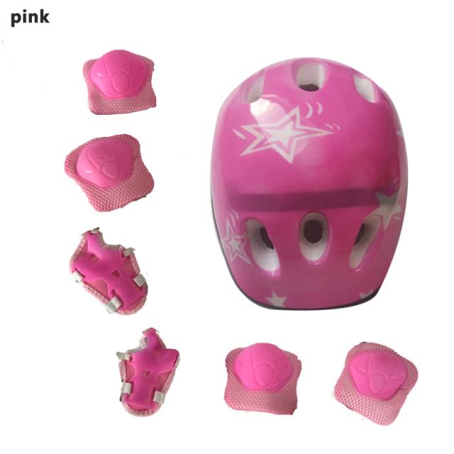 Conjunto Completo de Protetores para Crianças: Joelheiras, Cotoveleiras e Capacete para Patinação, Esqui e Ciclismo - 7 Peças 